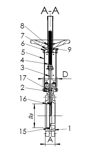 Исполнение Tecofi VG6400-00 Ду150